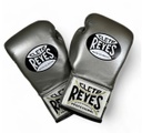 Cleto Reyes Boxhandschuhe Profight Safetec mit Schnürung, Silber