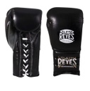 Cleto Reyes Boxhandschuhe Traditional Training mit Schnürung, Schwarz-Silber