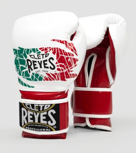 Cleto Reyes Boxhandschuhe Training Velcro Mexican, Weiß-Rot