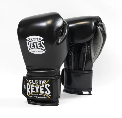 Cleto Reyes Boxhandschuhe Training Velcro, Schwarz-Silber