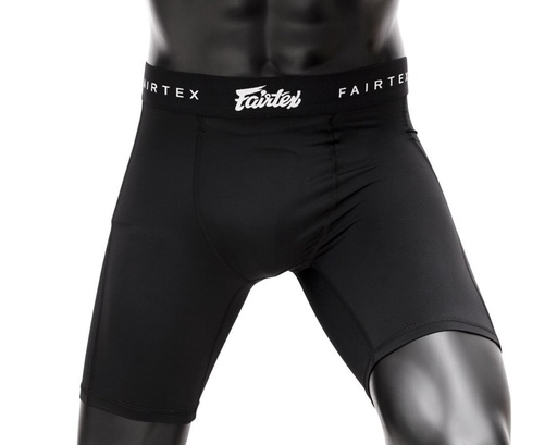 Fairtex Compression Shorts with Groin Guard GC3, Black