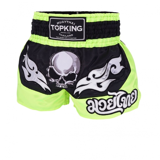 Top King Muay Thai Shorts TKTBS-222, Schwarz-Grün