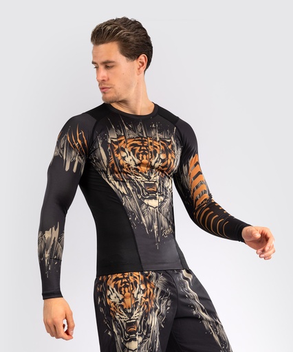 Venum Rash Guard Tiger, Black