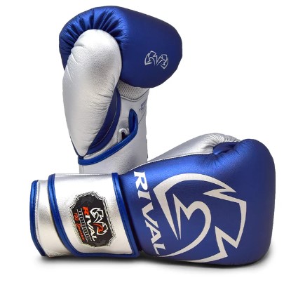 Rival Heavy Bag Gloves RB100 Professional, Blue-Silver