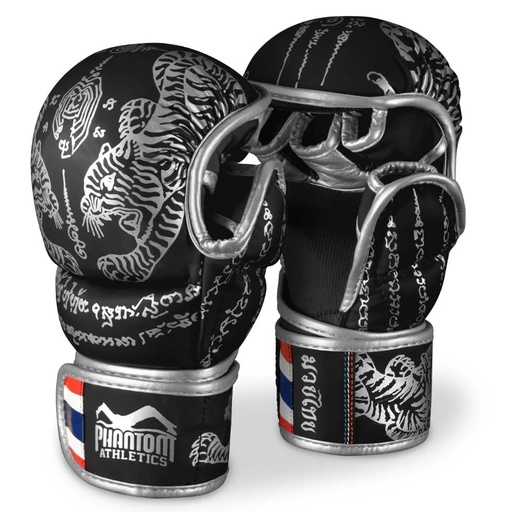 Phantom MMA Gloves Sparring Muay Thai LE, Black-Silver