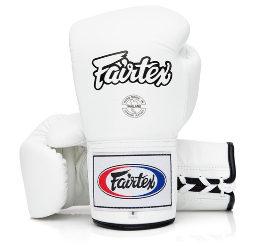 [BGL6-W-10] Fairtex Boxing Gloves Pro Fight BGL6, White