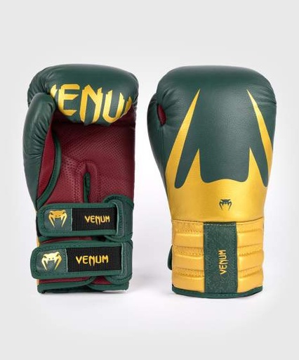 Venum Boxing Gloves Reverso, Green-Gold