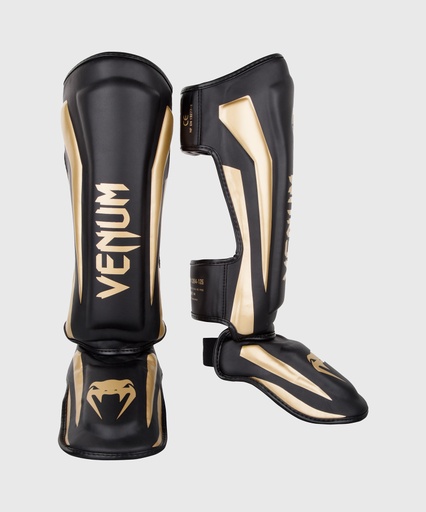 Venum Schienbeinschoner Elite, Schwarz-Gold