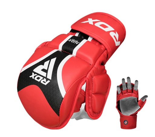 RDX MMA Handschuhe Sparring Aura Plus T17, Rot