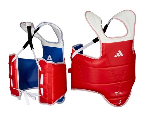 adidas Taekwondo Body Protector, Blue-Red