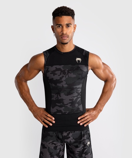 Venum Rash Guard G-Fit Air Sleeveless, Black-Camo