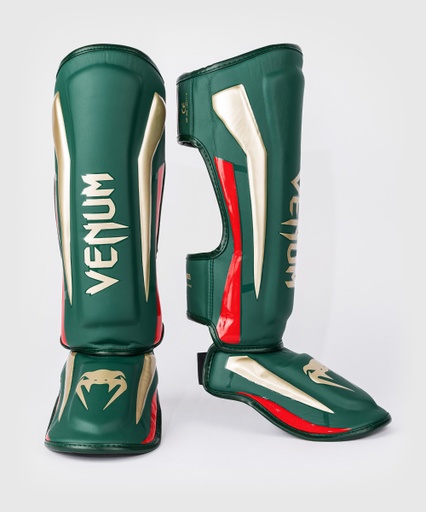 Venum Schienbeinschoner Elite SE, Grün-Gold