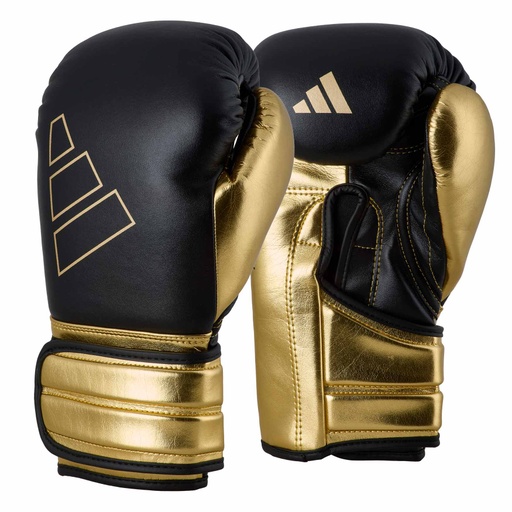 adidas Boxhandschuhe Hybrid 500, Schwarz-Gold
