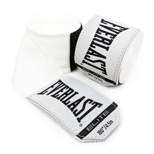 [P00003324-W-4-5] Everlast Boxbandagen Elite 4,5m Halbelastisch, Weiß