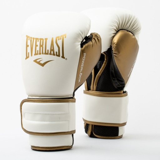 Everlast Boxhandschuhe Powerlock 2R, Weiß-Gold