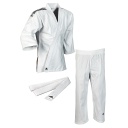 adidas Judo Anzug Club J350, weiß/schwarze Streifen