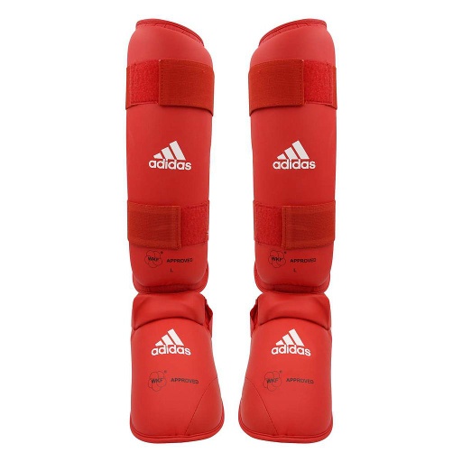 adidas Shin Guards Karate WKF, Red