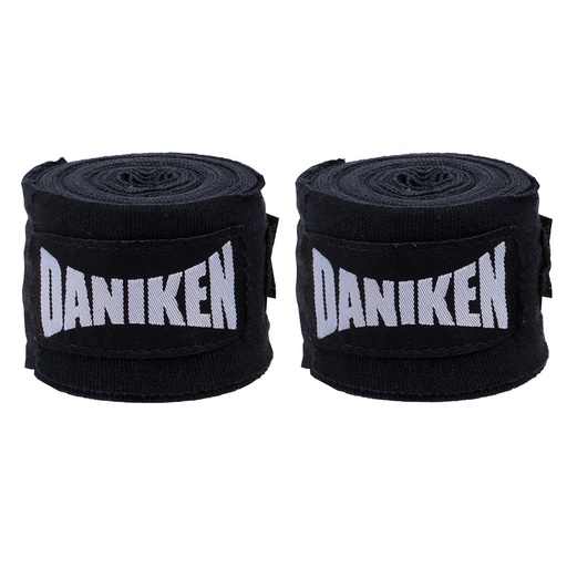 [DABBACLA-S-450] Daniken Boxbandagen 4,5m Halbelastisch, Schwarz